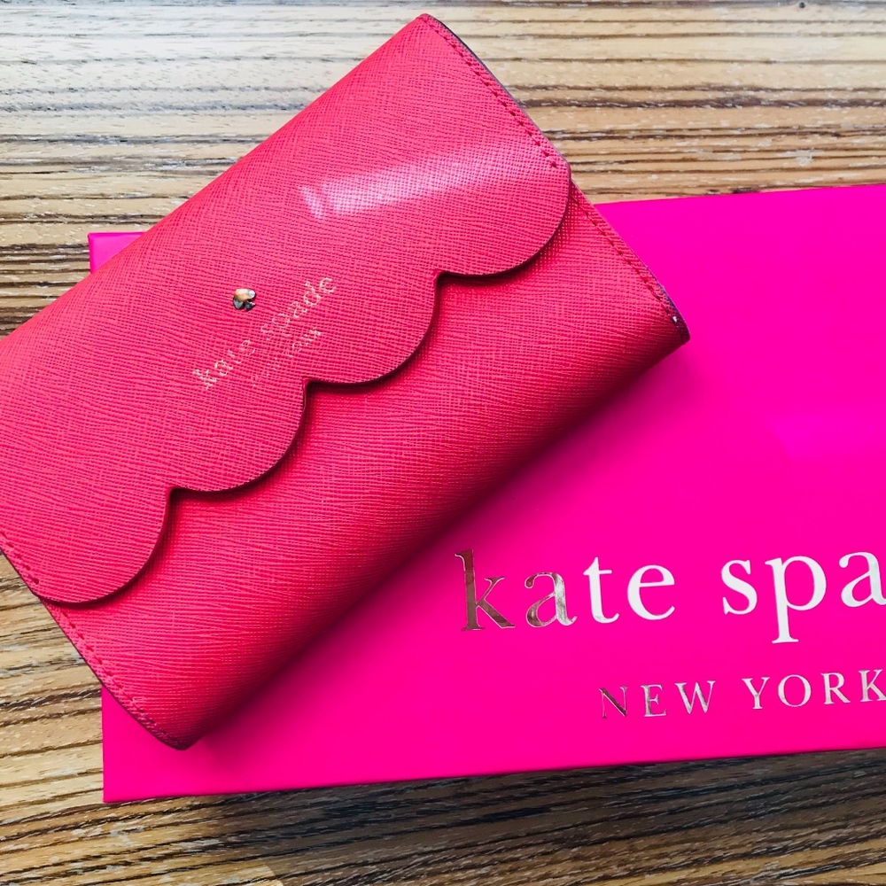 Kate Spade Red Wallet Lily Ave Kieran Tri-Fold